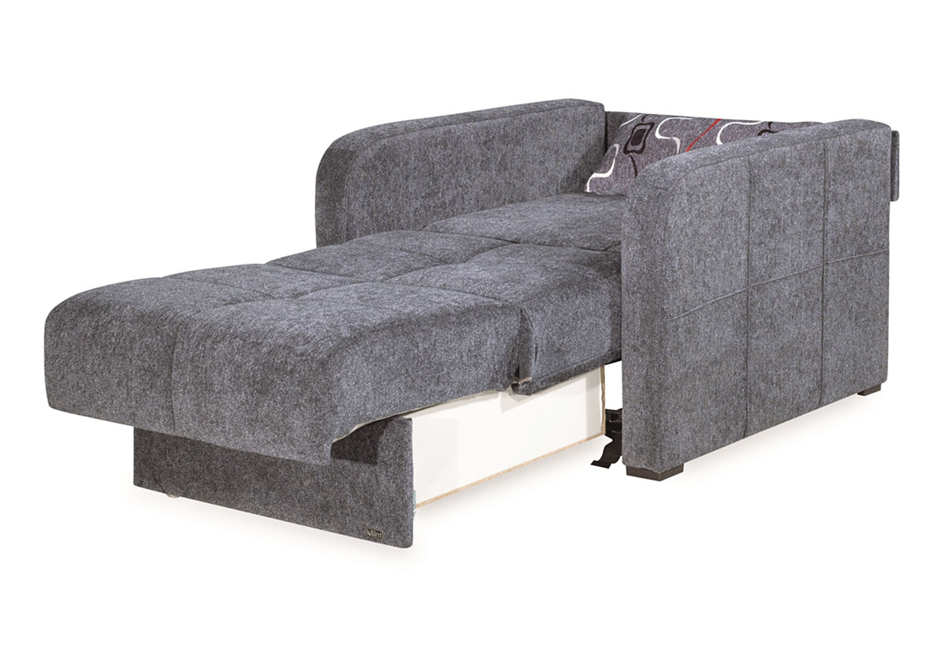 Ferra Fashion Gray Chenille Chair Sleeper,Ottomanson (Previously Casamode)